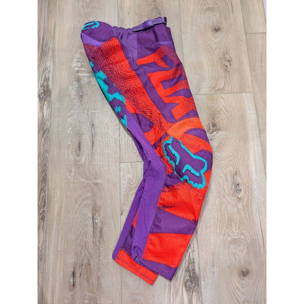 Fox Racing 180 Motocross Pants Women’s 1/2 Purple Orange Y2K Moto Dirt Bike - Picture 4 of 15